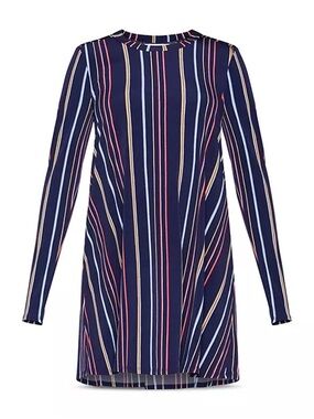 NWOT - BCBGeneration Long-Sleeve Striped A-Line Dress